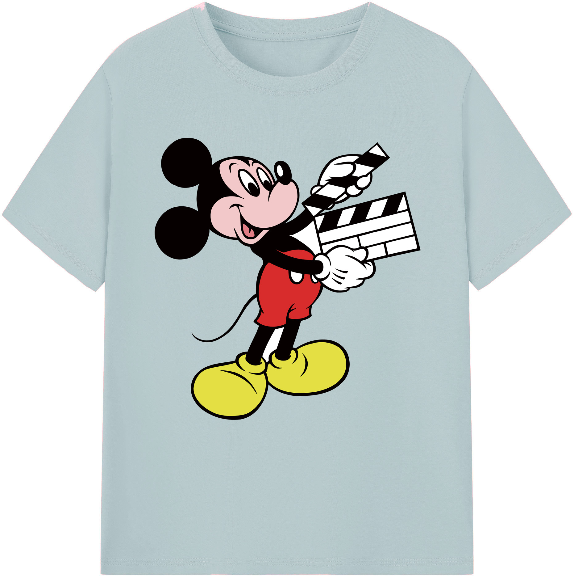 （画像用） ミッキーマウス Mickey Mouse 綿100％半袖Tシャツ（フロントプリント）
